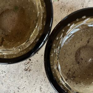 Two medium sized bubble glass bowls/videpoches c.1960’s