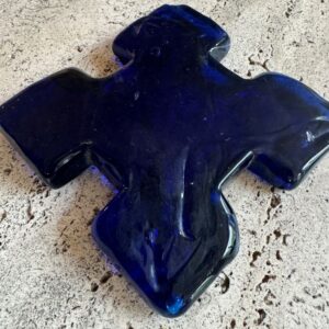 French Blue Saint Gobain paperweight