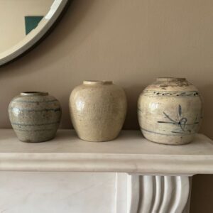 Set of three provincial Chinese Ginger Pots