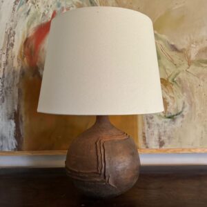 A large 1970’s stoneware lamp