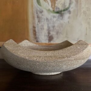 Large carved stone bowl