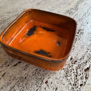 Small French orange glazed vide poche/Bowl c.1960’s