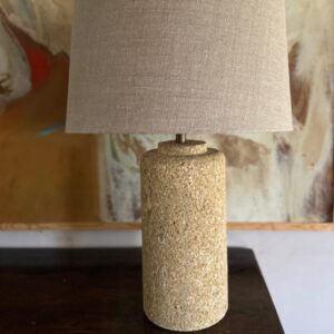 Very tall and heavy French gard stone lamp.